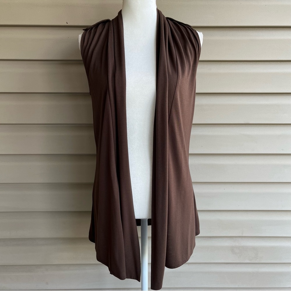 •Liz Claiborne• NWT Long Open Vest/Sleeveless Duster - Size Small - Picture 1 of 9
